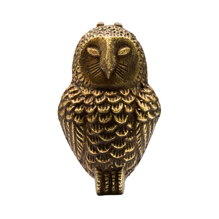 Ivyline Cast Iron Owl Door Knocker Antique Brass
