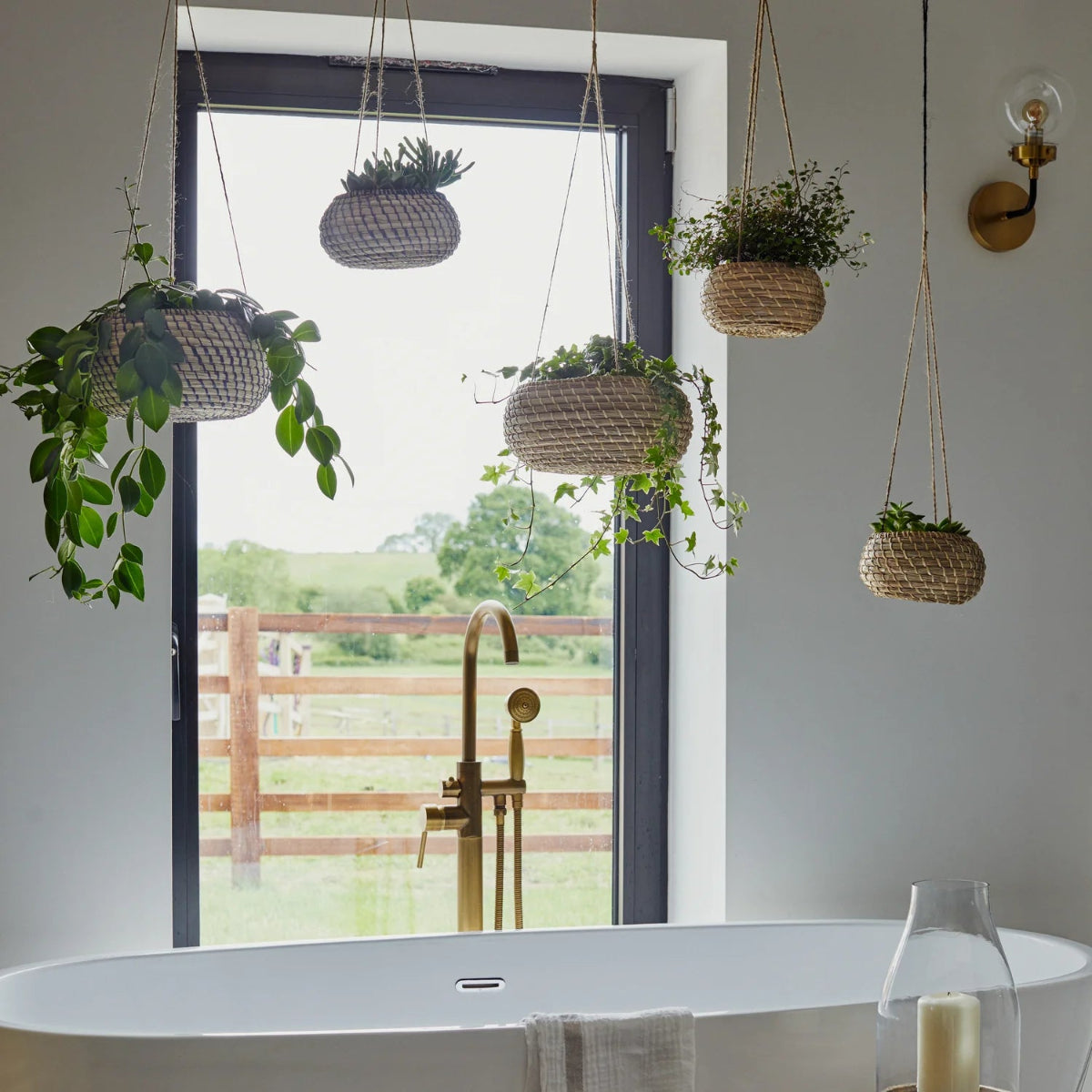 seagrass hanging planter Hanging Seagrass Planters – Waterproof and Versatile Indoor Decor – Beaumonde