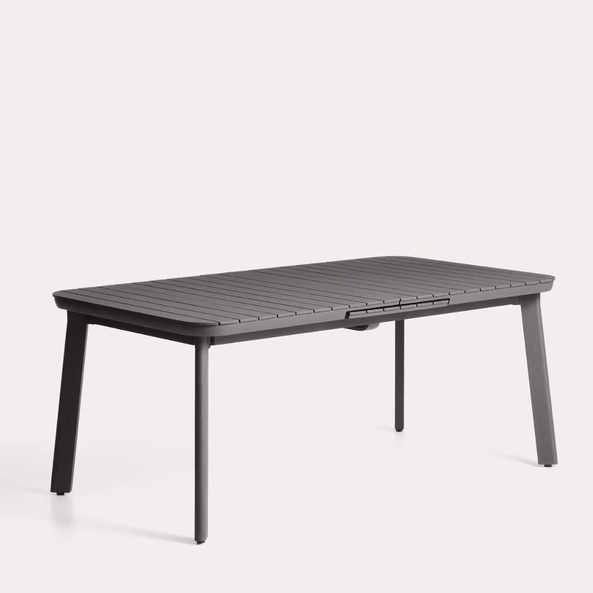 Kave Home Izola extendable outdoor table in aluminium with green finish 185 (235) x 100cm