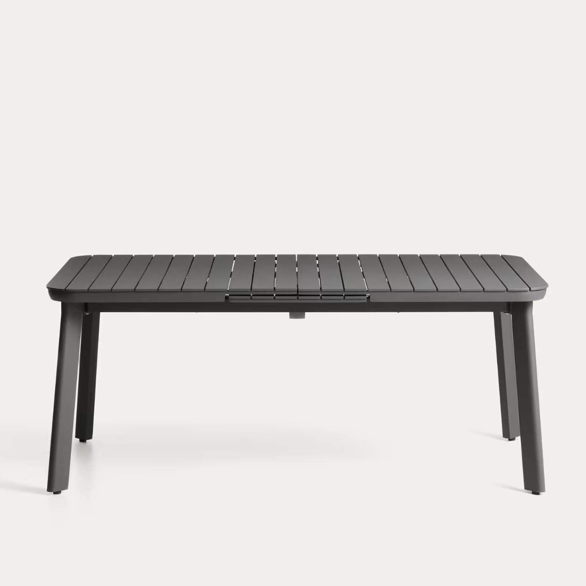Kave Home Izola extendable outdoor table in aluminium with green finish 185 (235) x 100cm