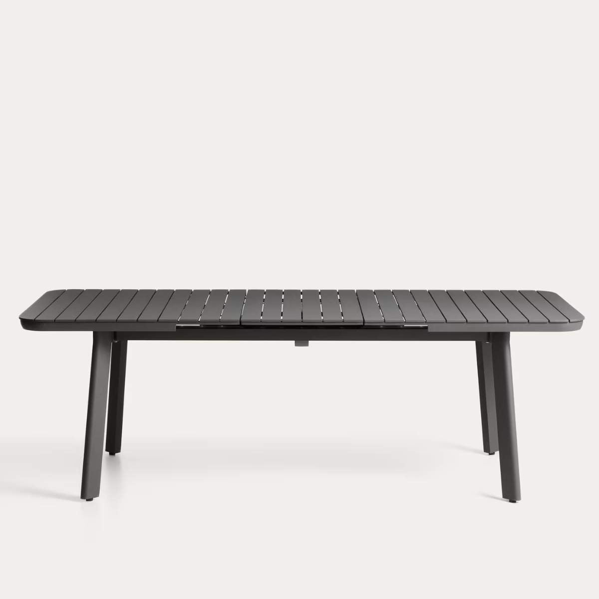 Kave Home Izola extendable outdoor table in aluminium with green finish 185 (235) x 100cm