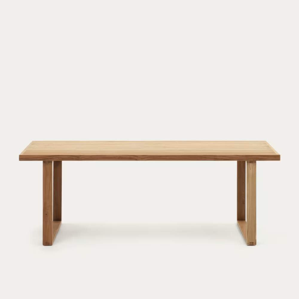 Kave Home Canadell 100% Outdoor Solid Recycled Teak Table, 220 x 100 cm