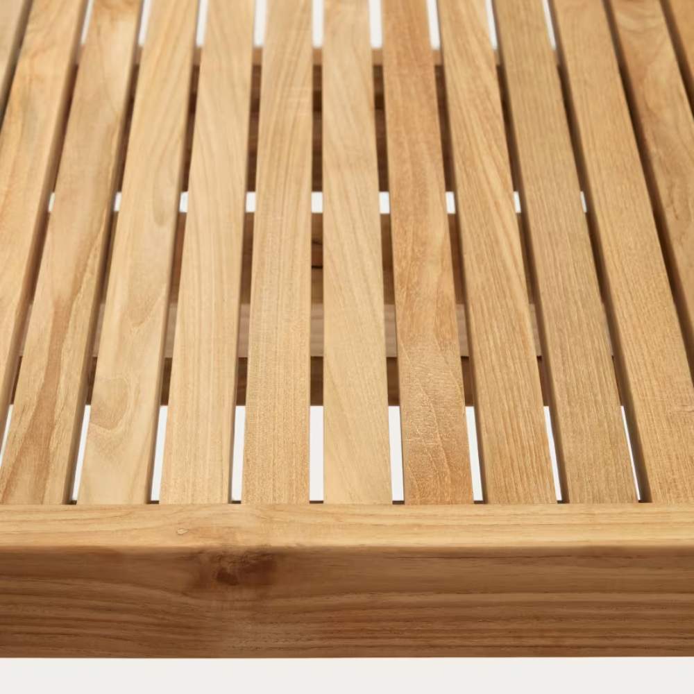 Kave Home Canadell 100% Outdoor Solid Recycled Teak Table, 220 x 100 cm