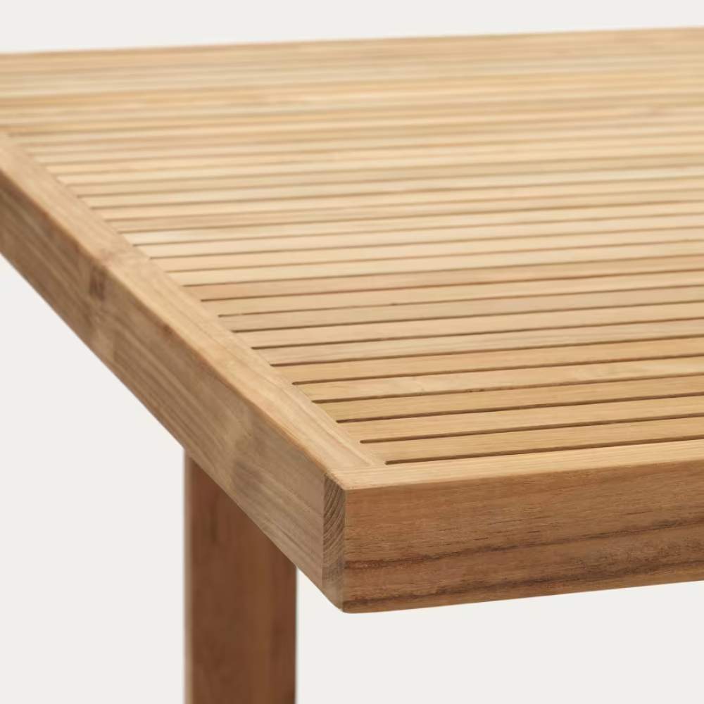 Kave Home Canadell 100% Outdoor Solid Recycled Teak Table, 220 x 100 cm