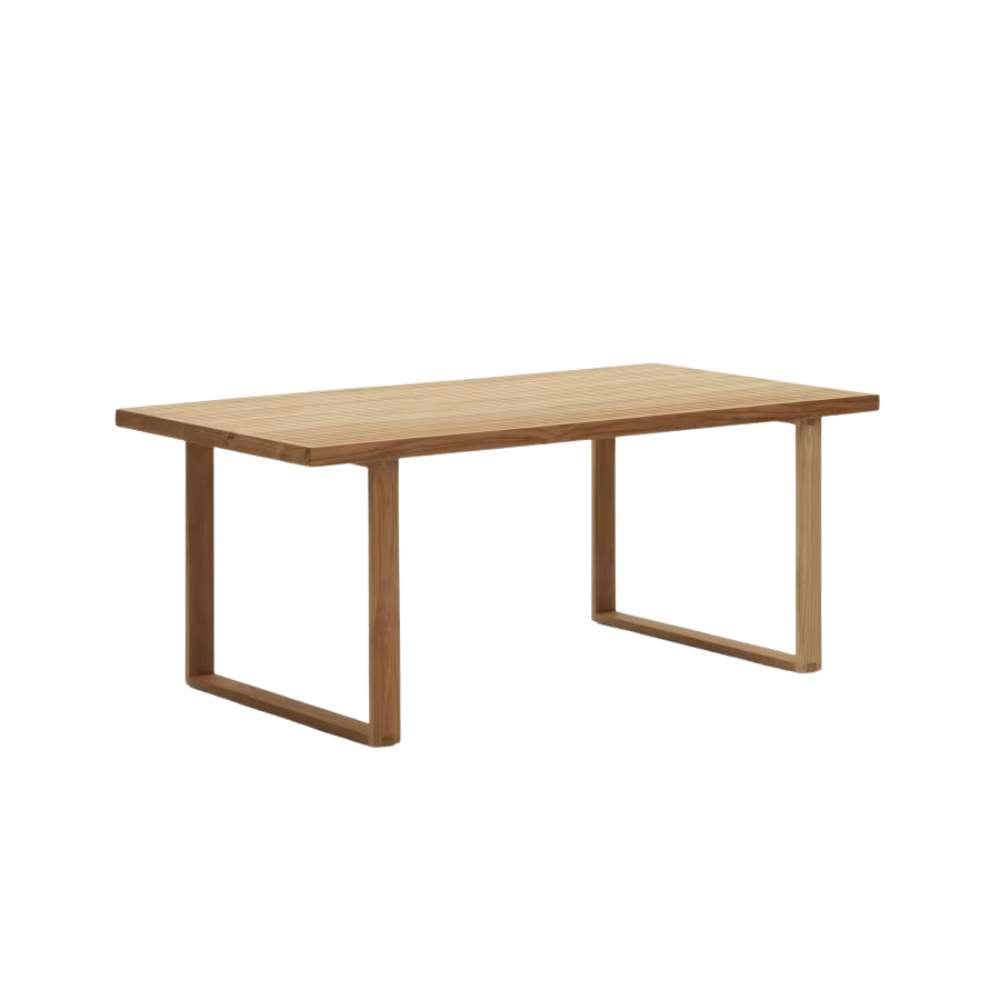Kave Home Canadell 100% Outdoor Solid Recycled Teak Table, 180 x 90 cm
