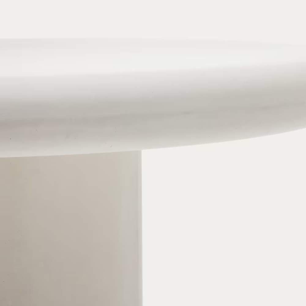 Kave Home Addaia Round Table in White Cement Ø90 cm