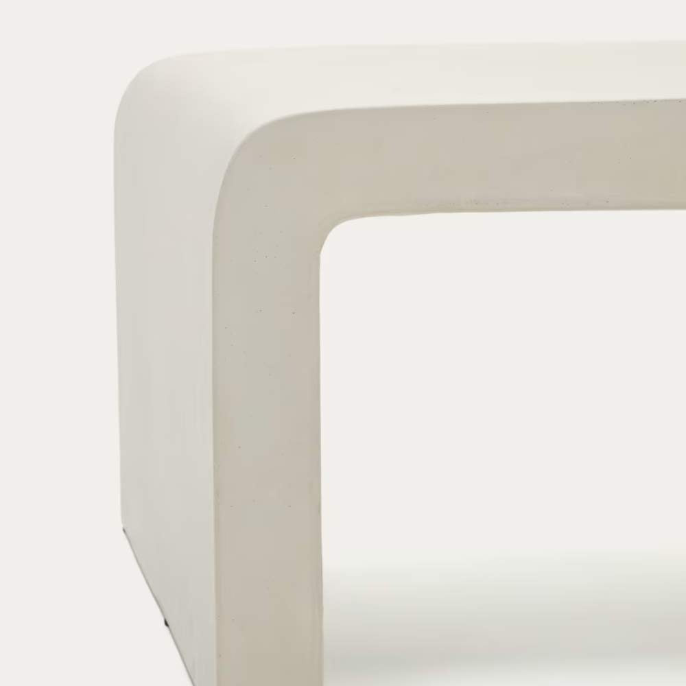 Kave Home Aiguablava Coffee Table in White Cement, 135 x 65 cm