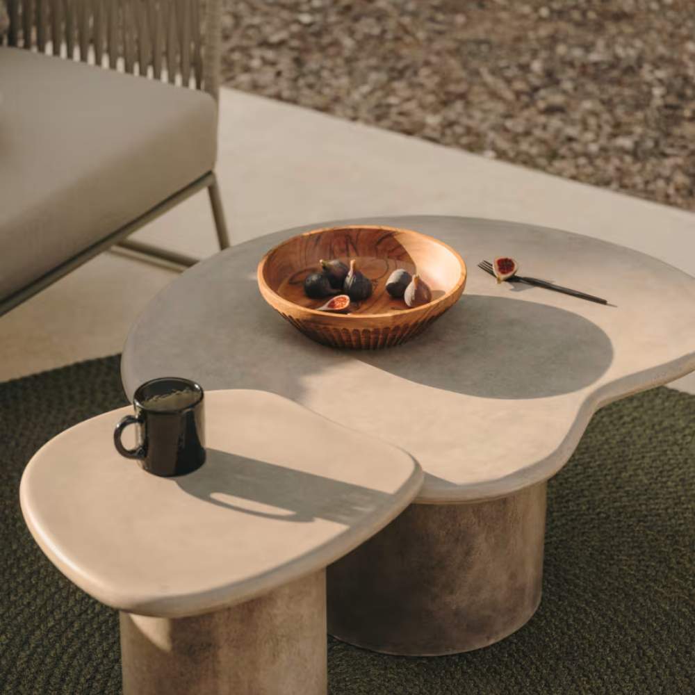 Kave Home Macarella Cement Coffee Table – 83 x 77 cm