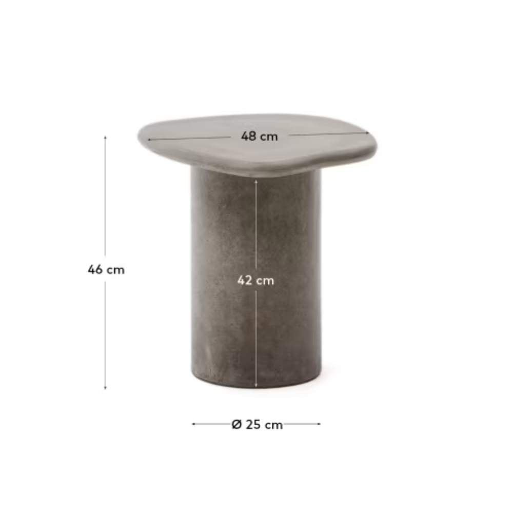 Kave Home Macarella Cement Side Table – 48 x 47 cm