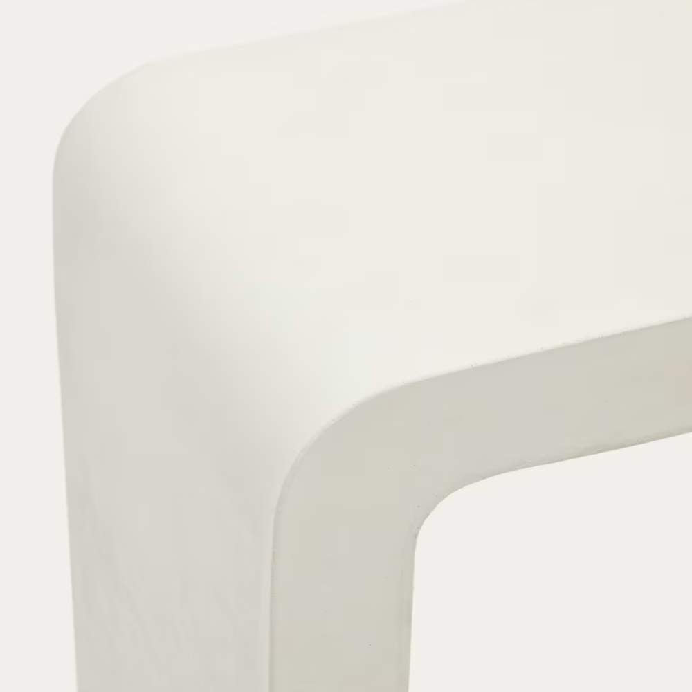 Kave Home Aiguablava Console in White Cement, 120 x 80 cm