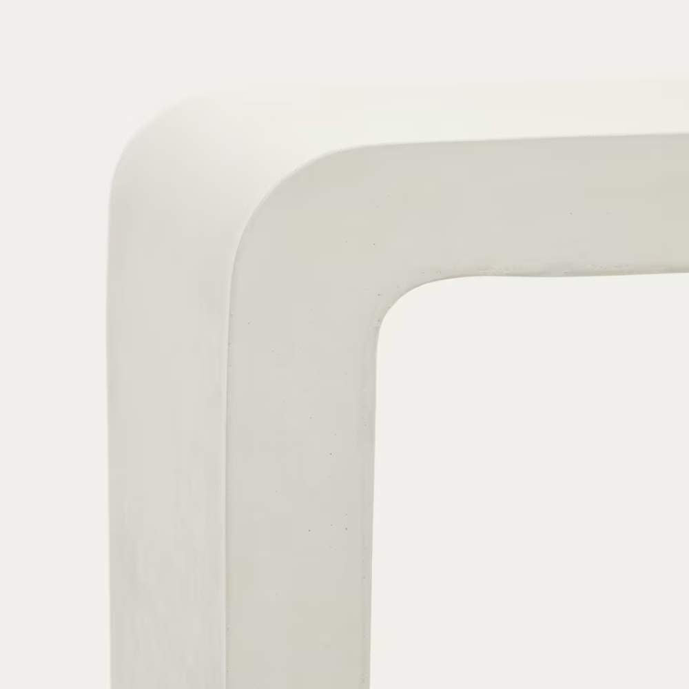 Kave Home Aiguablava Console in White Cement, 120 x 80 cm