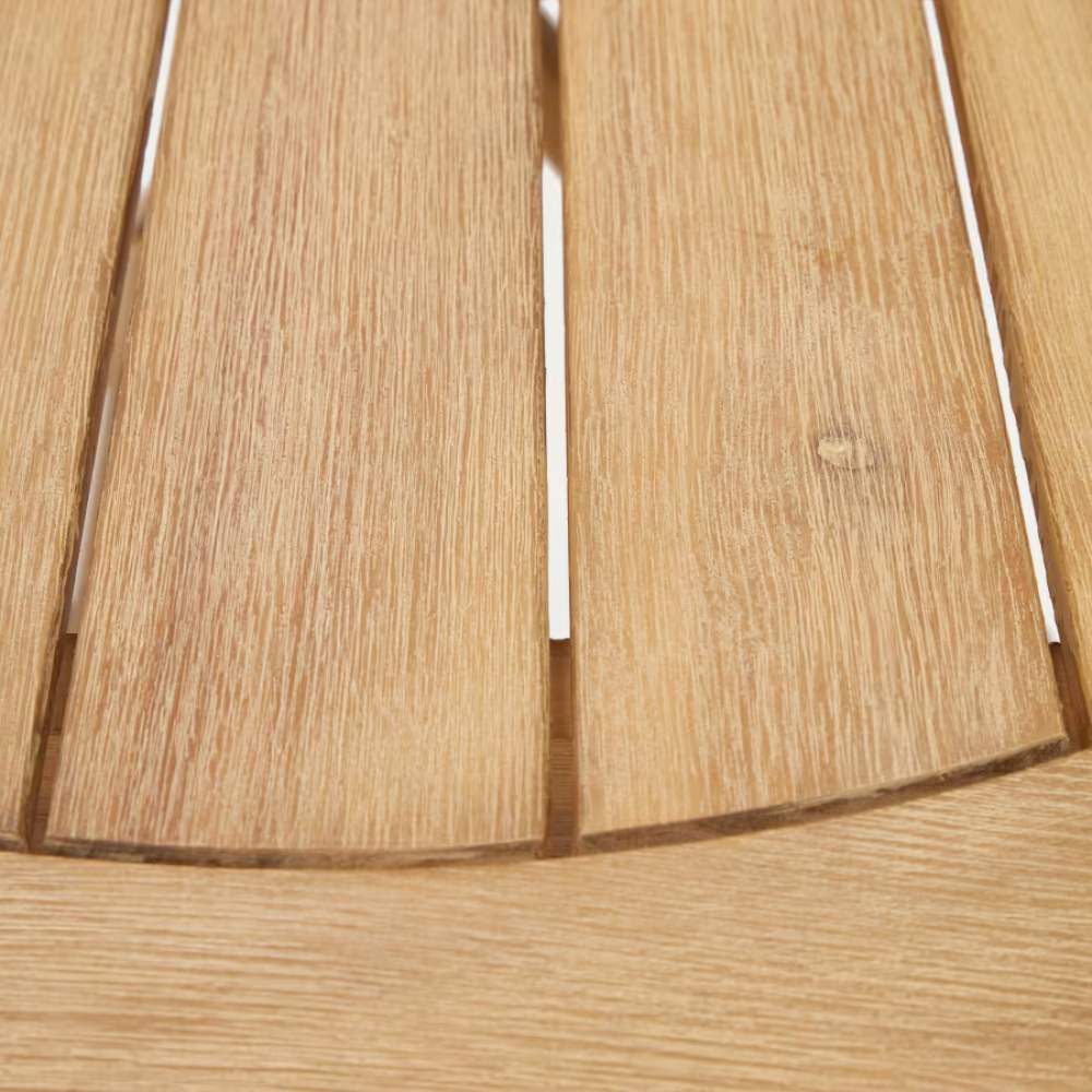 Kave Home Dandara Folding Table in Solid Acacia Wood, Natural Finish, Ø 120 x 60 cm, FSC 100%