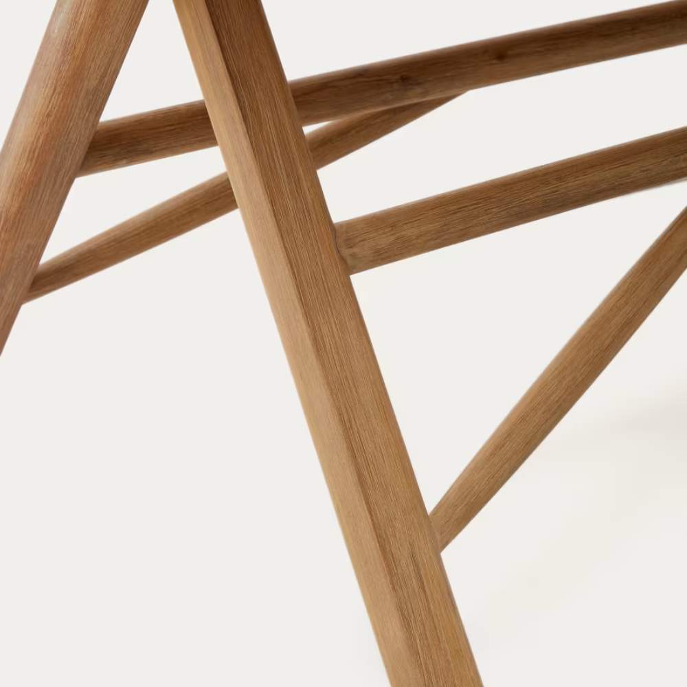 Kave Home Dandara Folding Table in Solid Acacia Wood, Natural Finish, Ø 120 x 60 cm, FSC 100%