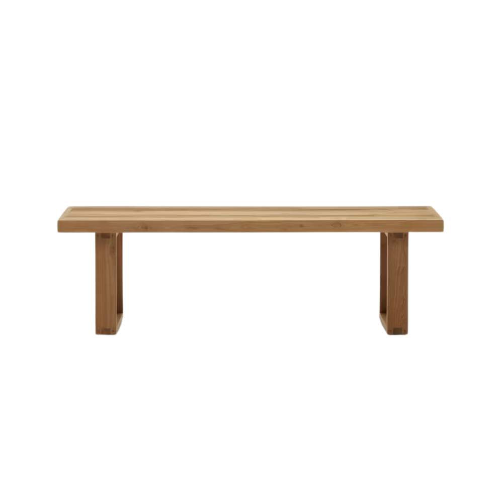 Kave Home Canadell 100% Outdoor Solid Recycled Teak Bench, 170 cm