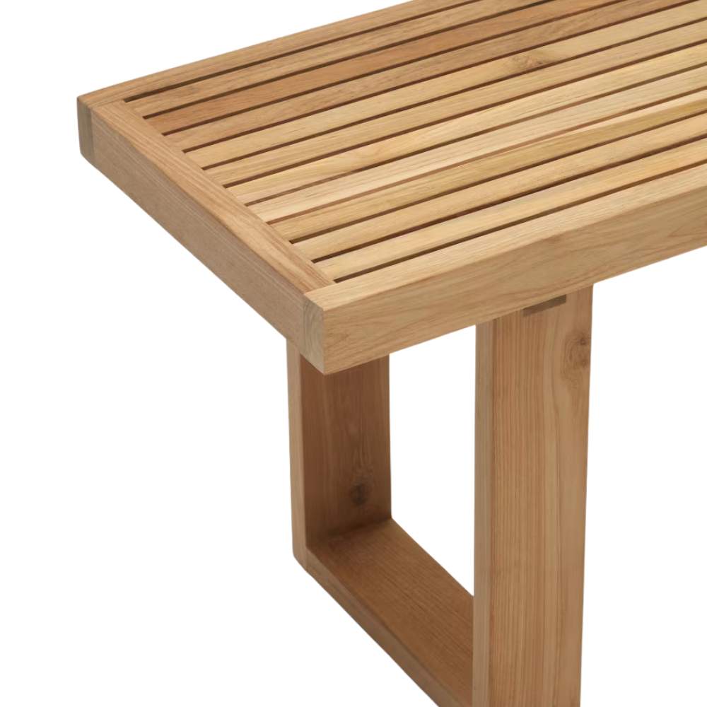 Kave Home Canadell 100% Outdoor Solid Recycled Teak Bench, 170 cm