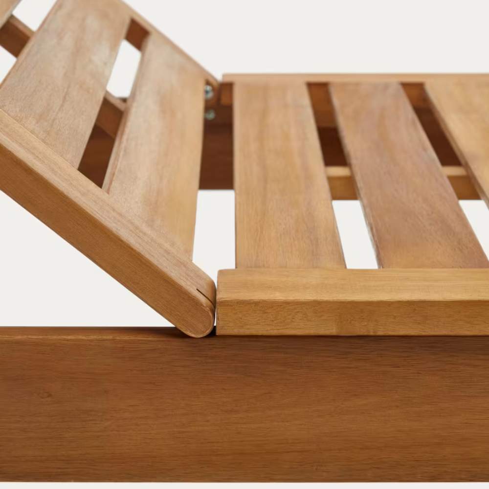Kave Home Sulamita Outdoor Sun Lounger Made from Solid Acacia Wood FSC 100%