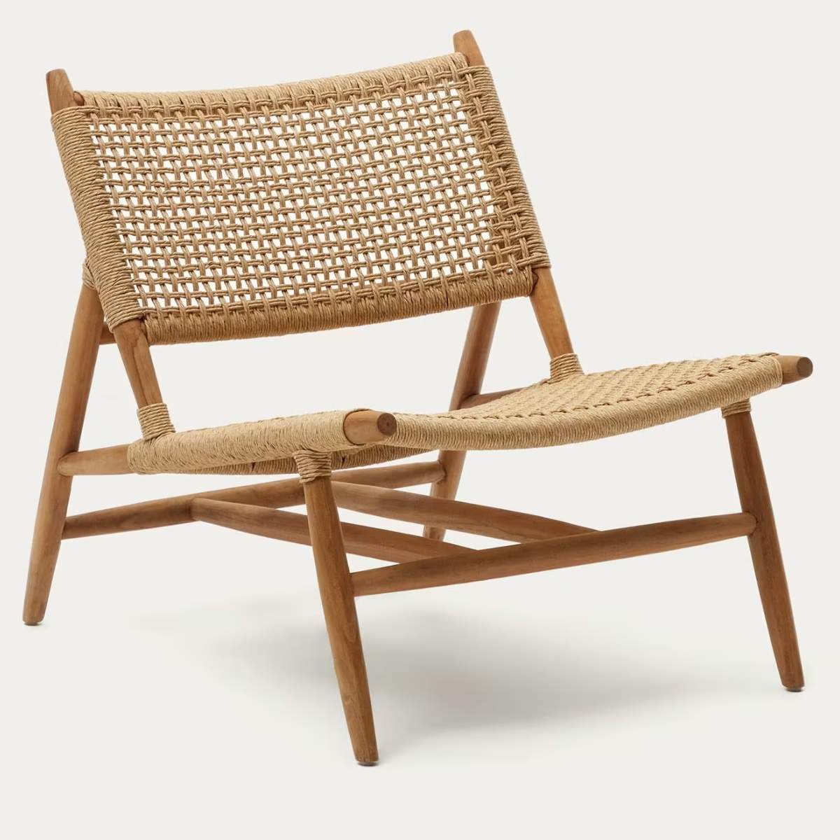 Kave Home Codolar Armchair In Solid Teak-Beaumonde