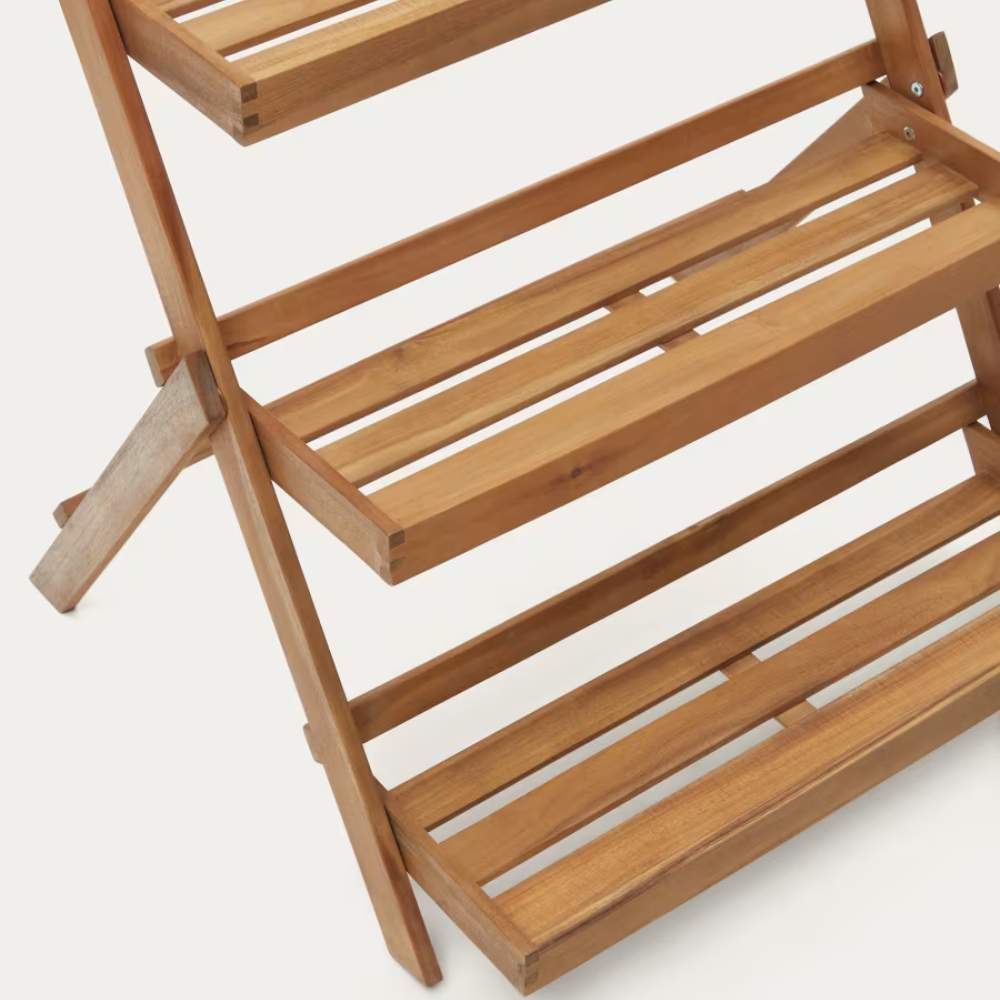 Kave Home Victora Outdoor Shelving Unit - Solid Acacia Wood, 70 x 85 cm, FSC 100%