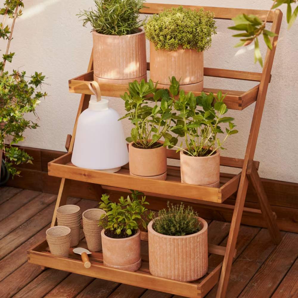 Kave Home Victora Outdoor Shelving Unit - Solid Acacia Wood, 70 x 85 cm, FSC 100%
