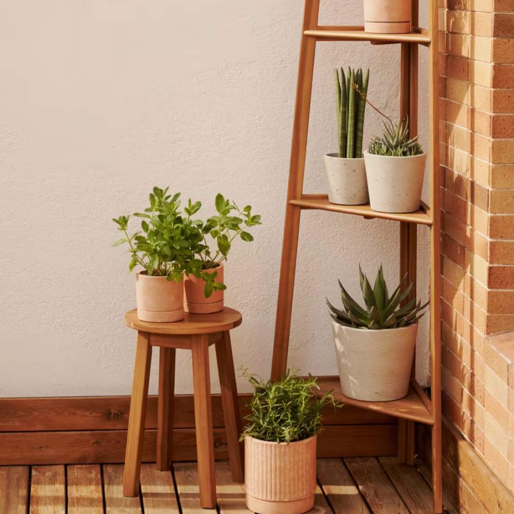 Kave Home Victora Outdoor Shelving Unit - Solid Acacia Wood, 42 x 150 cm, FSC 100%