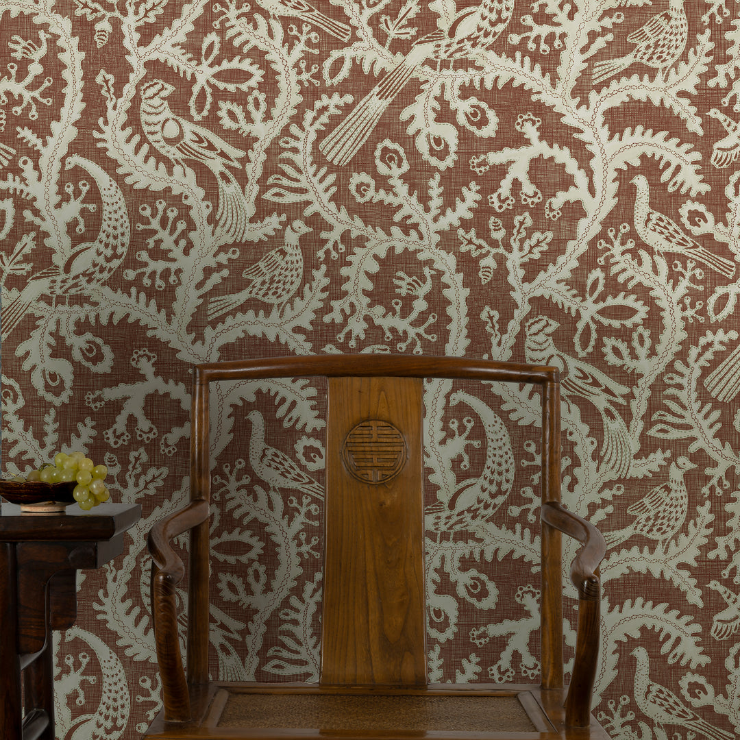 Stitched Birds Wallpaper-Josephine Munsey-Beaumonde