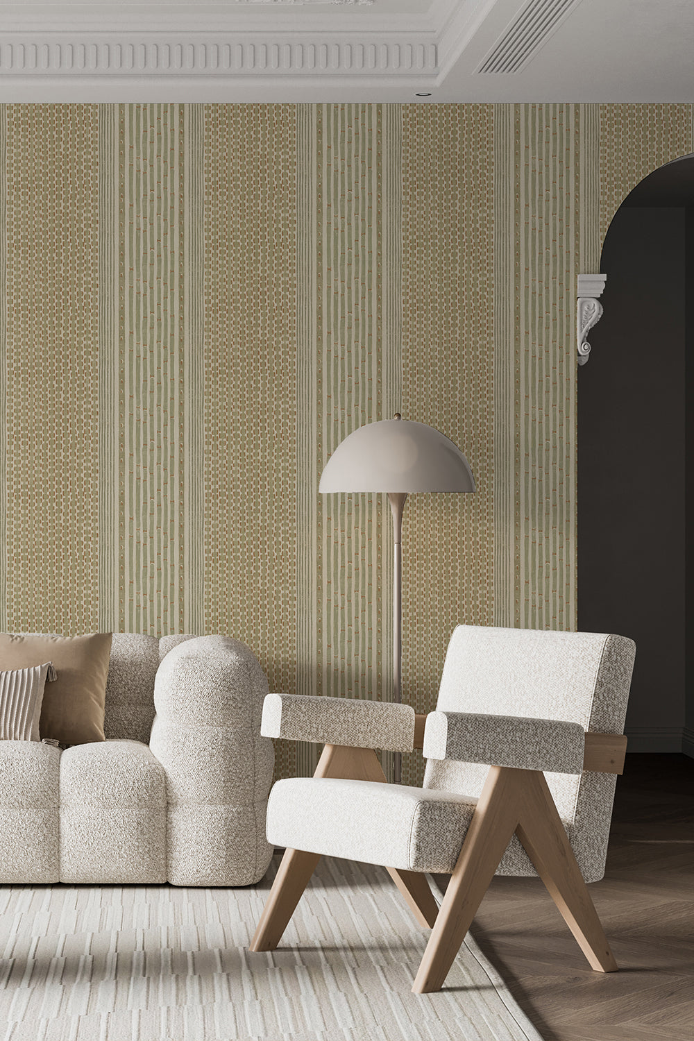 Rita Stripe Wallpaper-Beaumonde