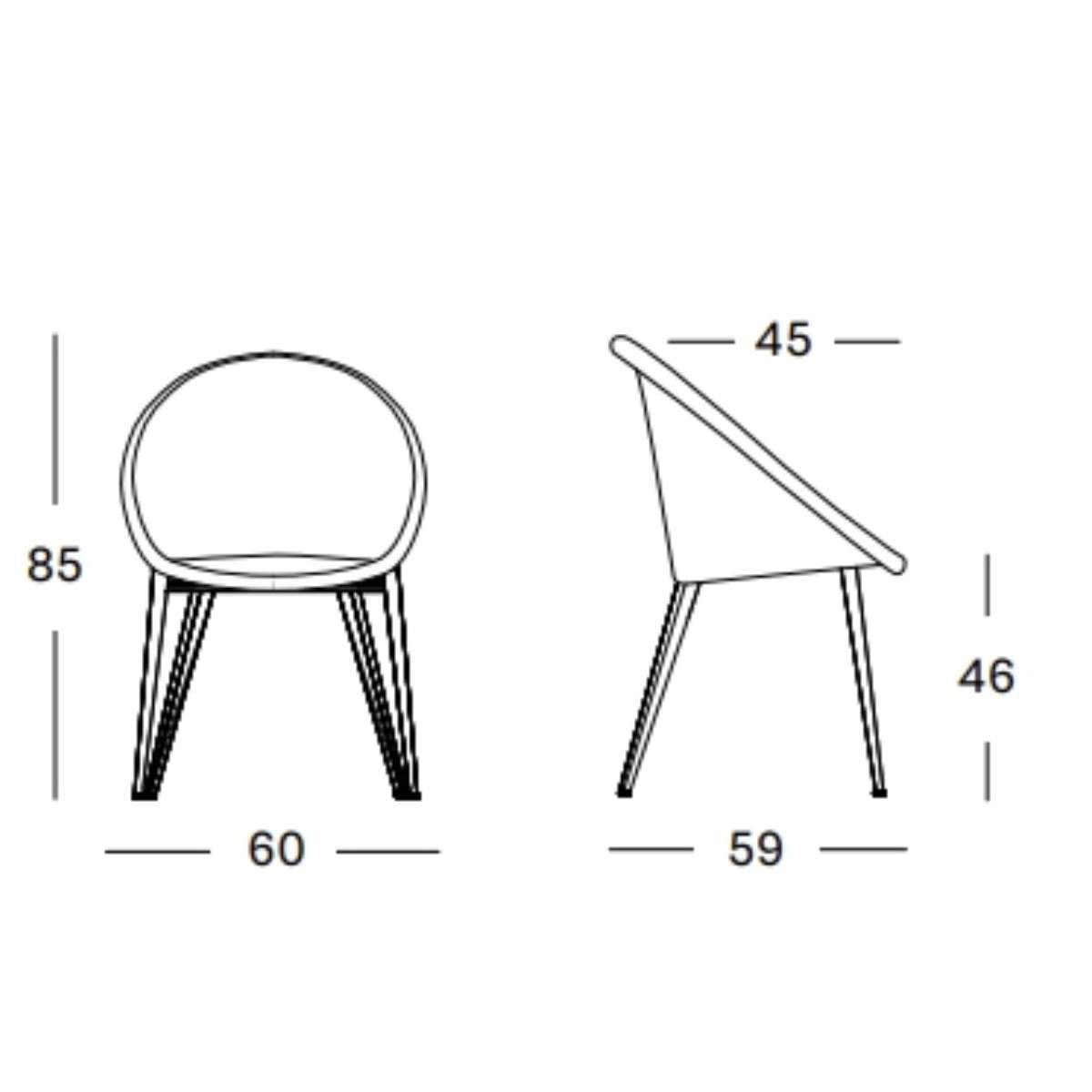 Vincent Shepherd Jack Dining Chair with Steel Base