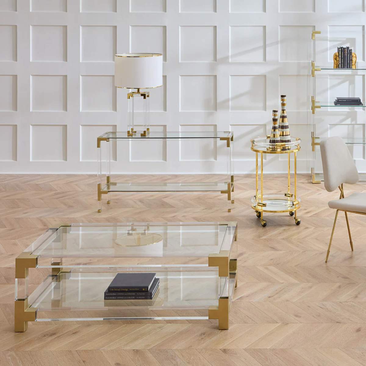 Jonathan Adler Jacques Round Bar Cart