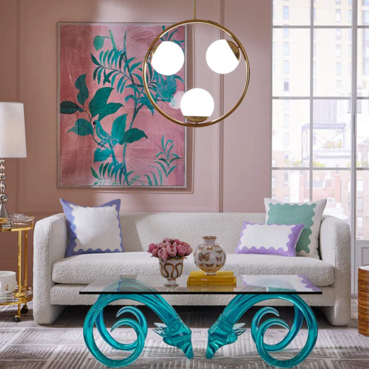 Jonathan Adler Jacques Round Bar Cart