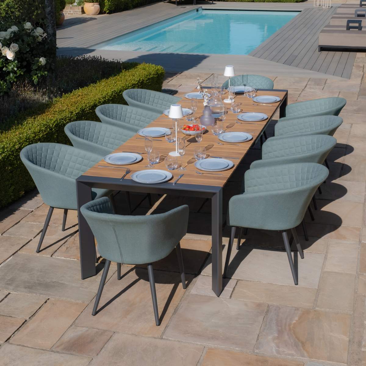 Maze - Jakarta 6 - 10 Seat Rectangular Extending Teak Dining Table
