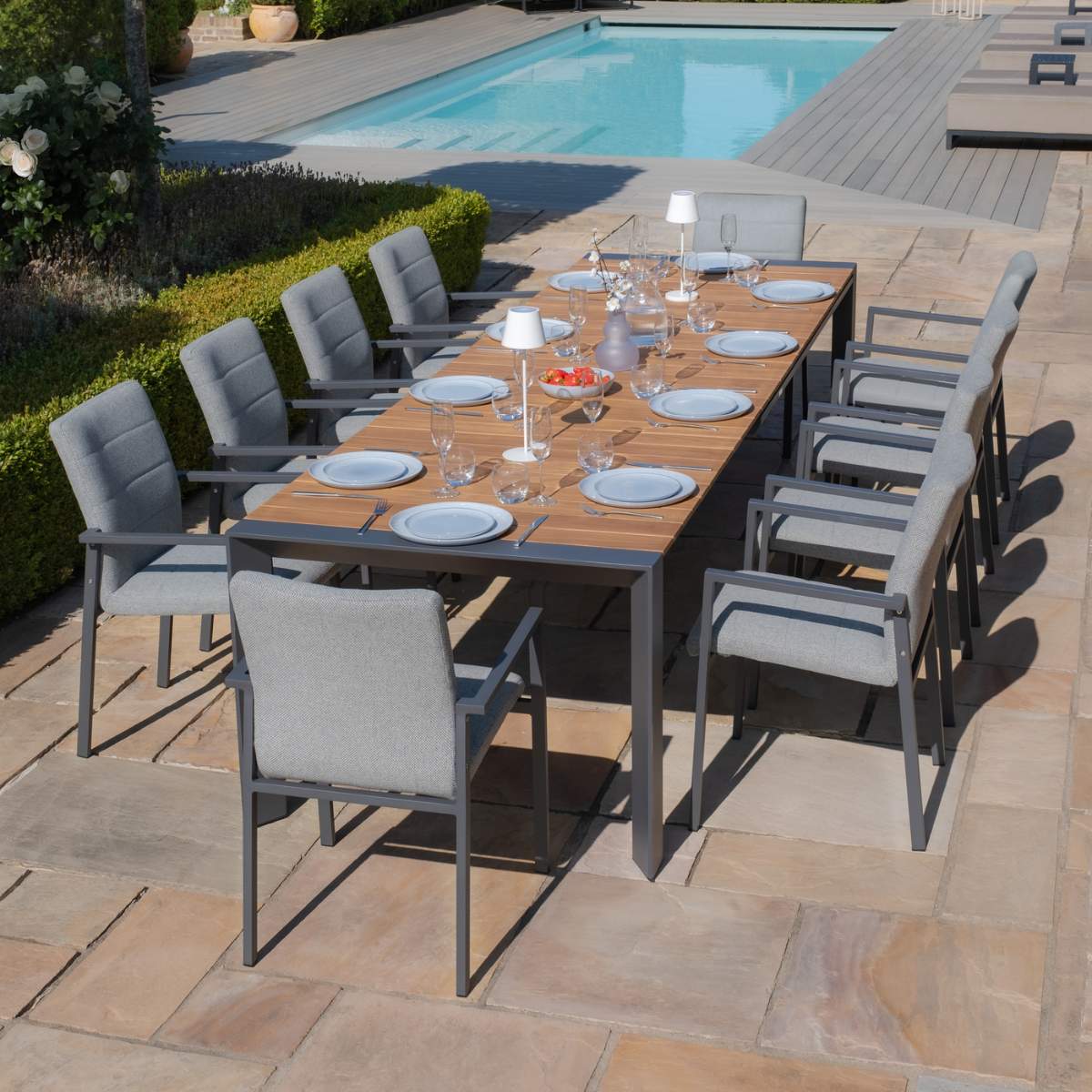 Maze - Jakarta 6 - 10 Seat Rectangular Extending Teak Dining Table