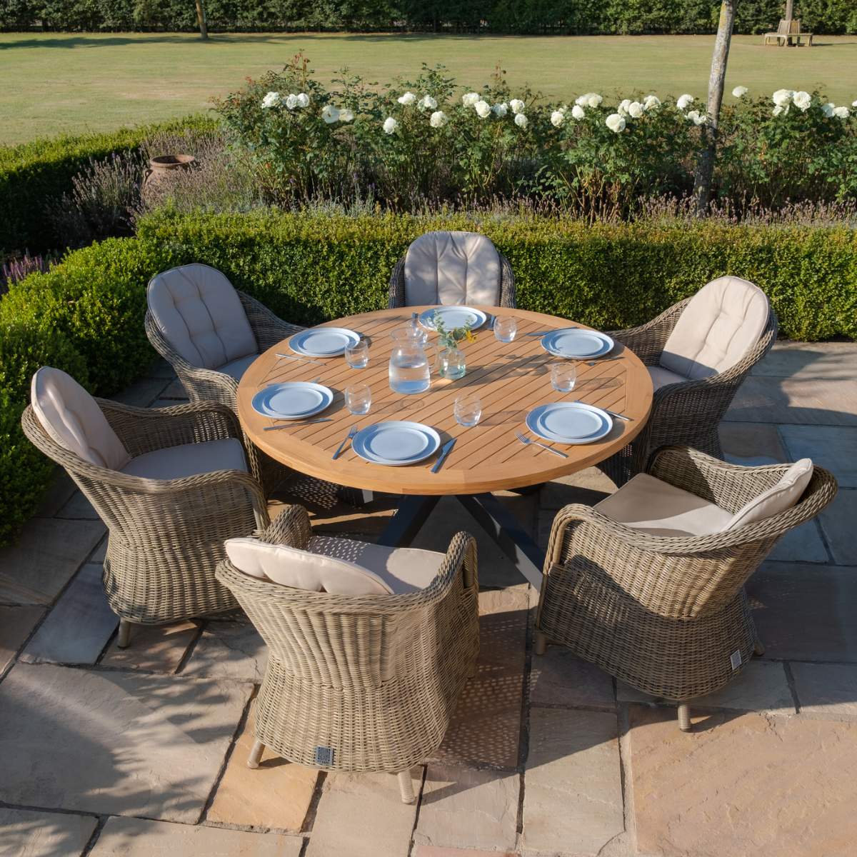 Maze - Jakarta Teak 6 Seat Round Dining Table