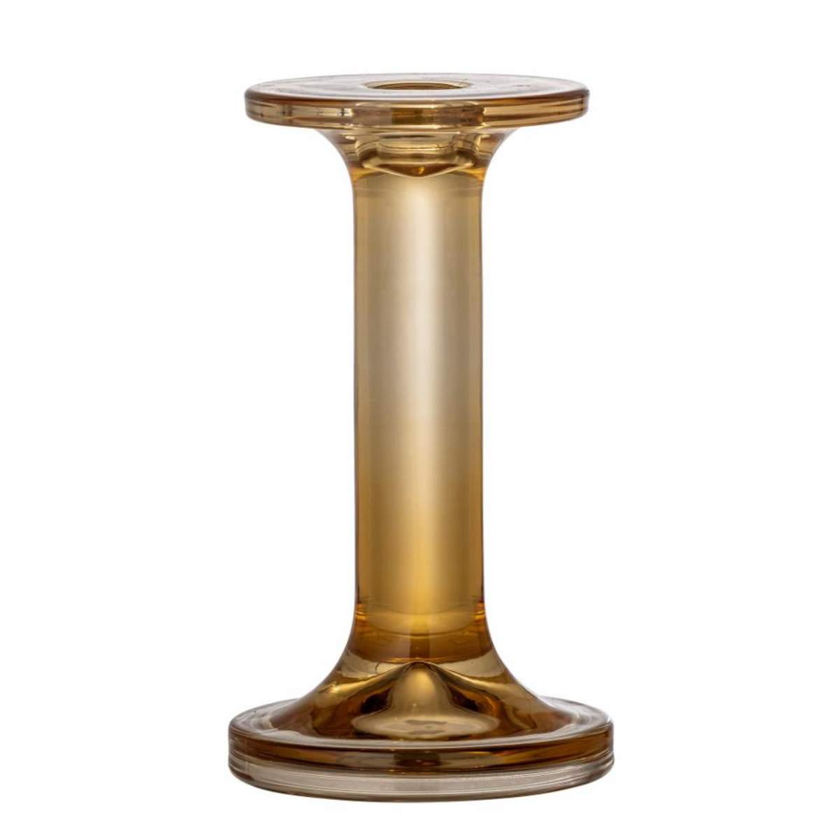 Bloomingville Jamey Candle Holder, Brown, Glass