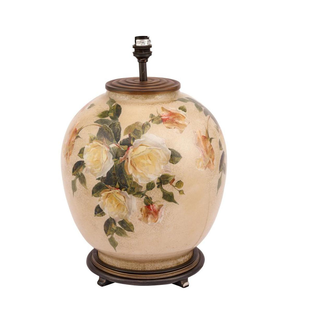 Jenny Worrall Classic Rose Large Glass Table Lamp Base