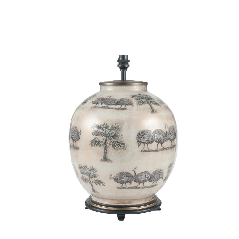 Jenny Worrall Guinea Fowl Large Glass Table Lamp Base