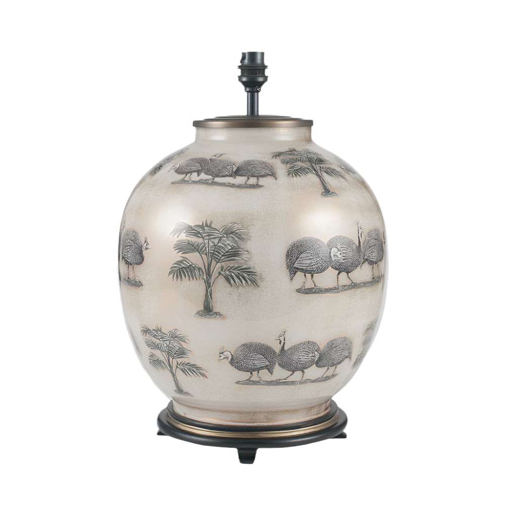Jenny Worrall Guinea Fowl Large Glass Table Lamp Base