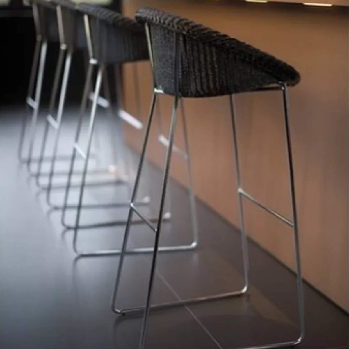 Vincent Shepherd Joe Counter Stool Matt Steel Sled Base