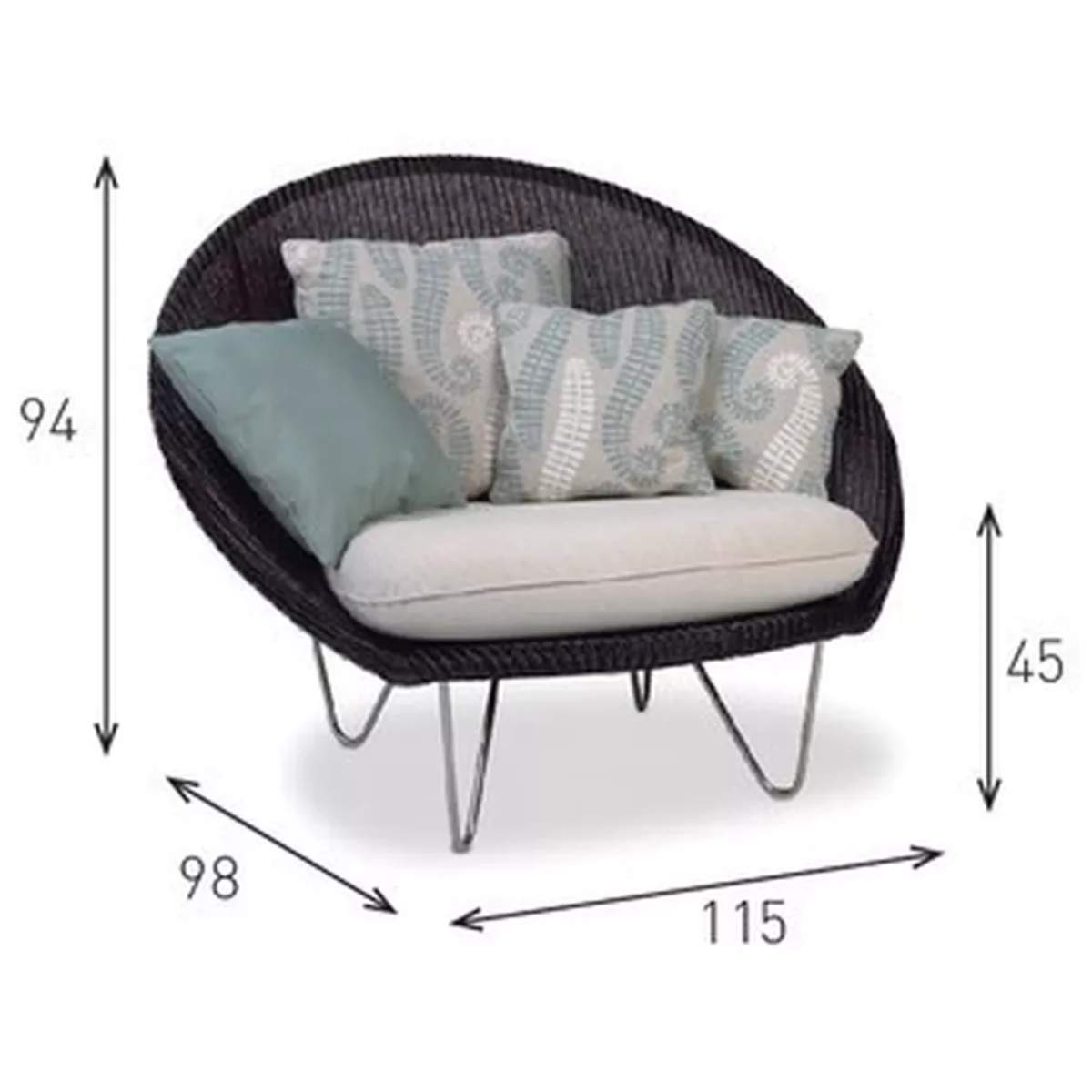 Vincent Shepherd Joe Lounge Black Frame