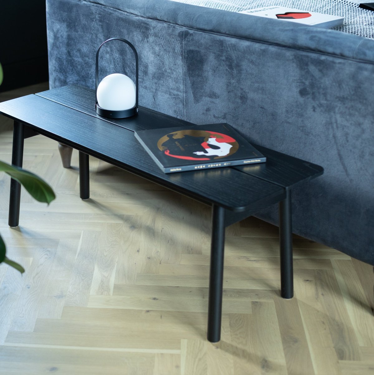 John Green Otis Black Dining Bench 110cm lifestyle