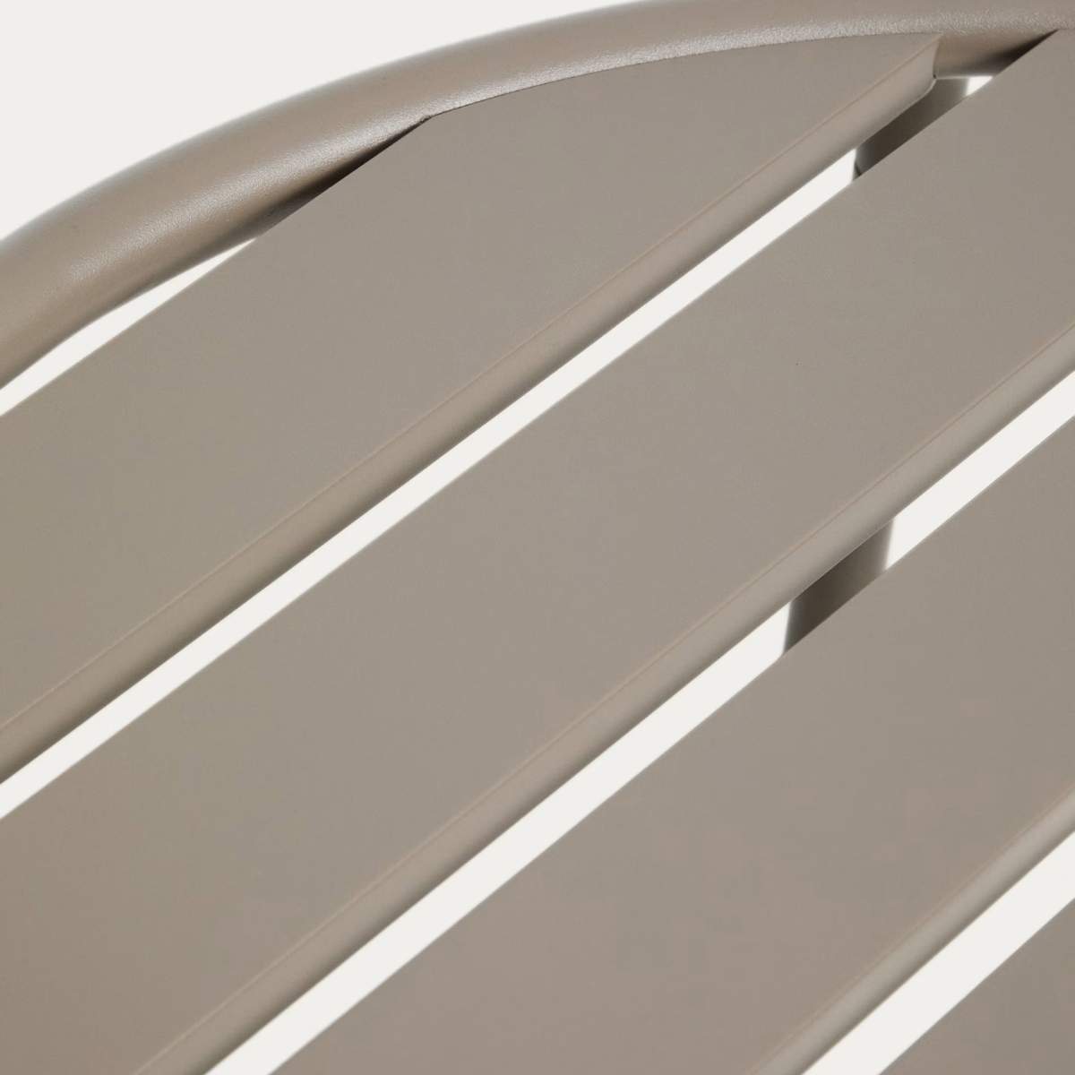Kave Home Joncols outdoor side table in aluminium with taupe painted finish Ø 60cm