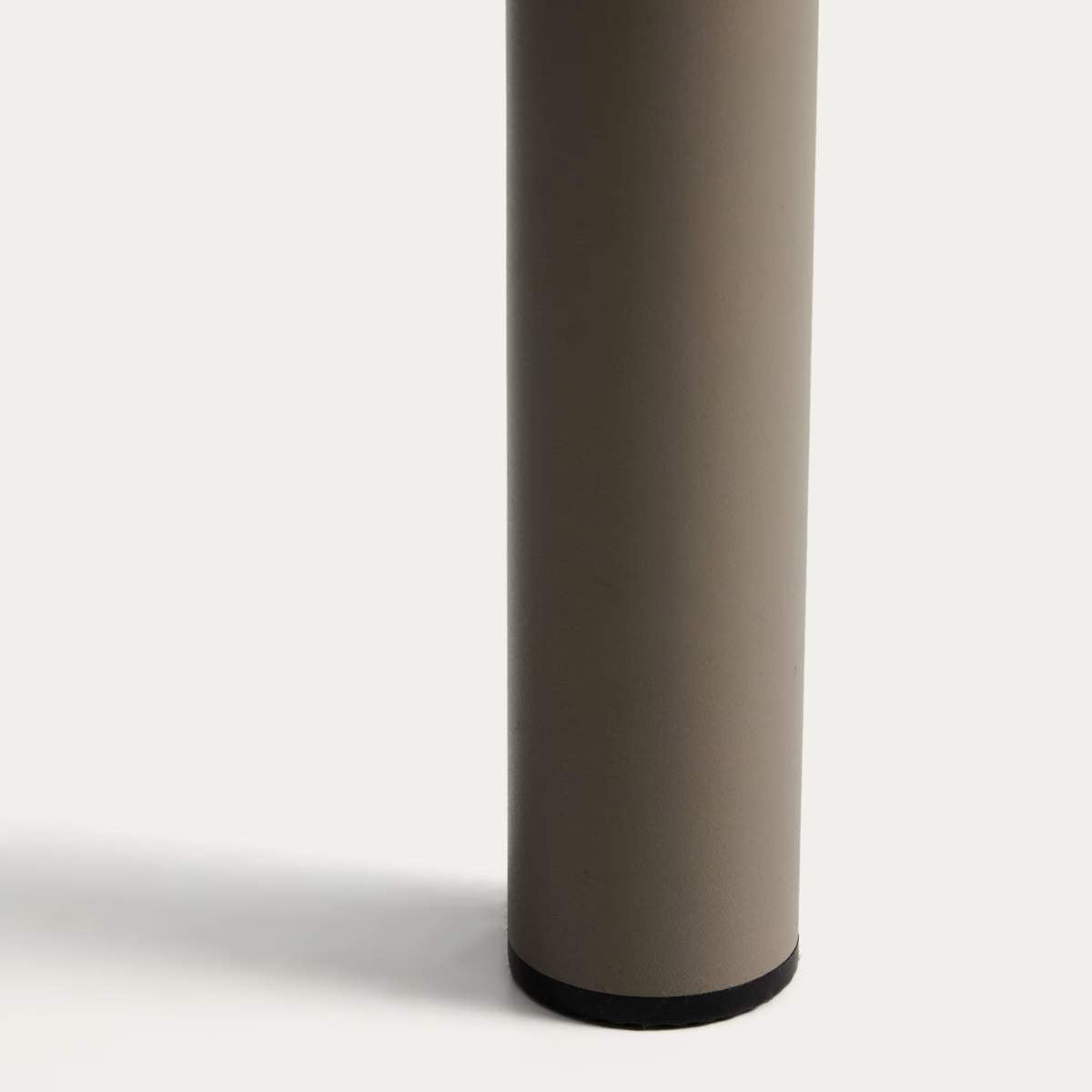 Kave Home Joncols outdoor table in aluminium with taupe painted finish 180 x 90cm