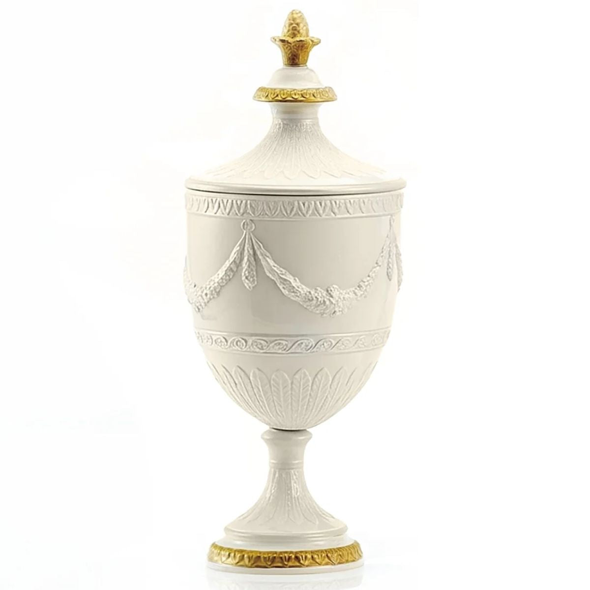 Villari Josephine Small Potiche - White