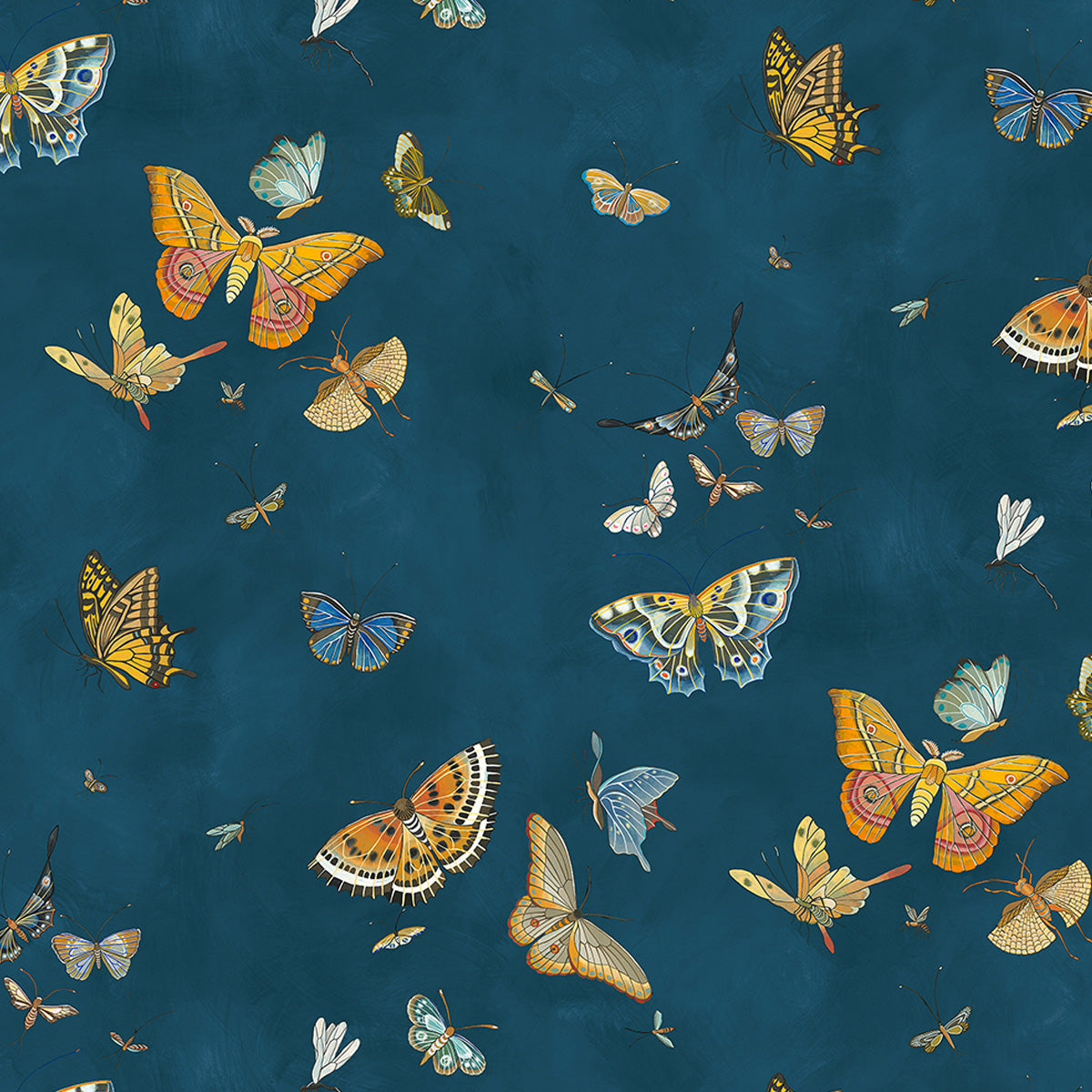 Josephine Munsey Butterflies Bright Navy