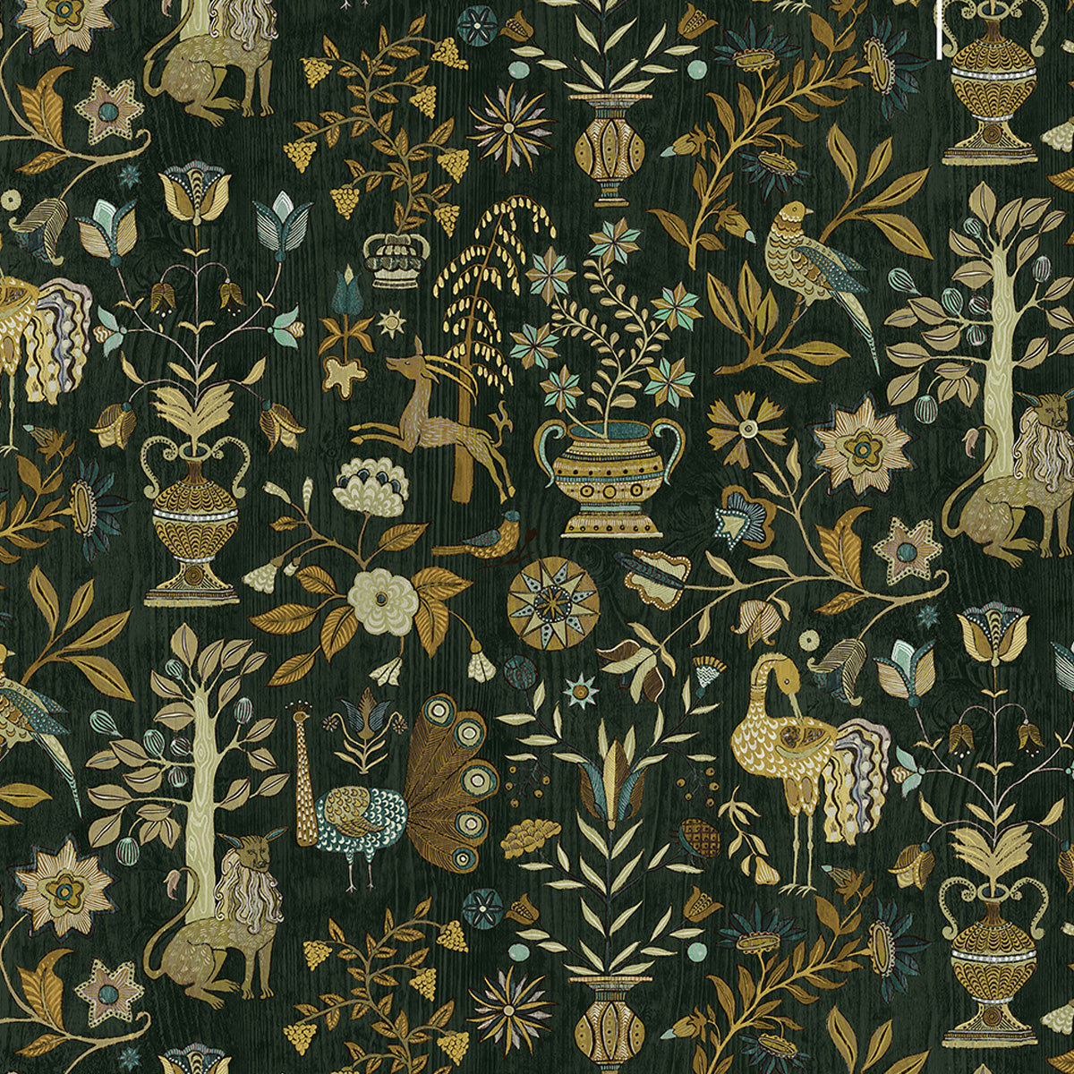 Josephine Munsey Fable Garden Olive and Black
