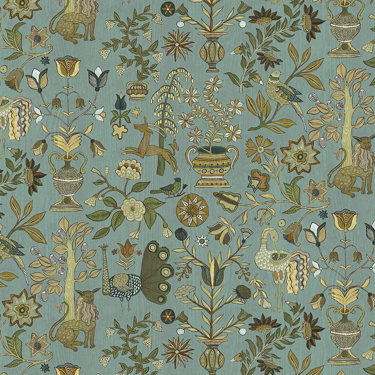 Josephine Munsey Fable Garden Mid Blue and Olive