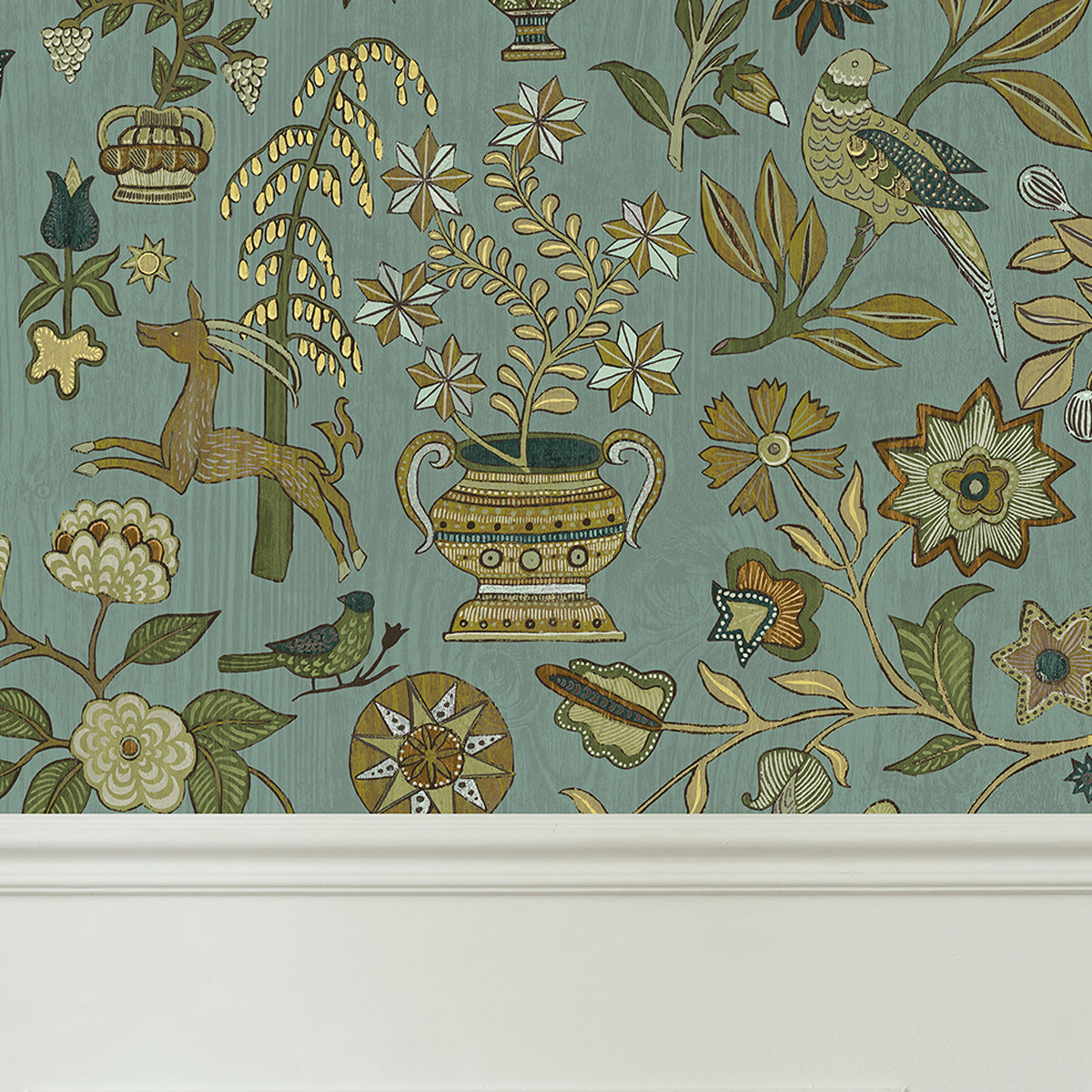 Josephine Munsey Fable Garden Mid Blue and Olive