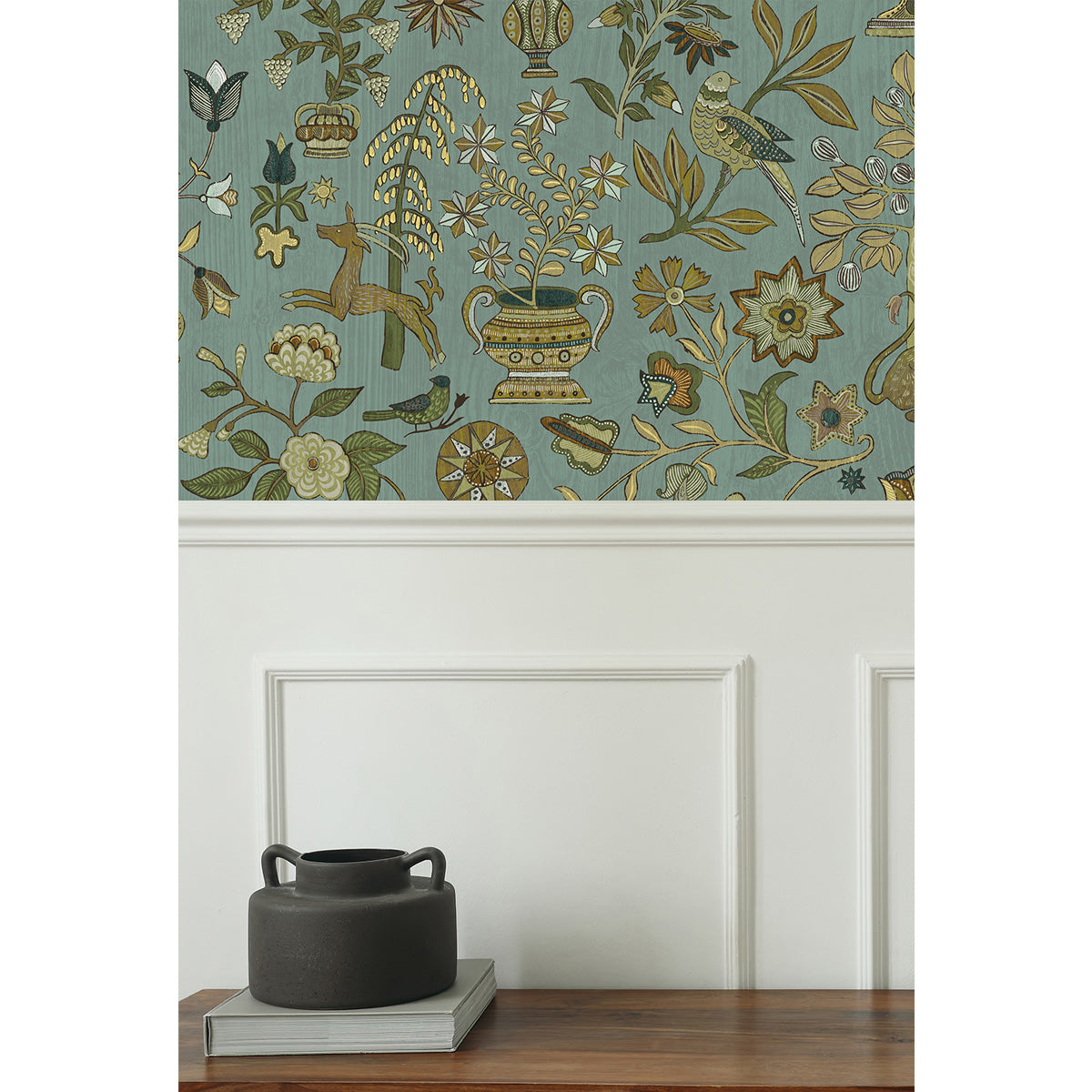 Josephine Munsey Fable Garden Mid Blue and Olive