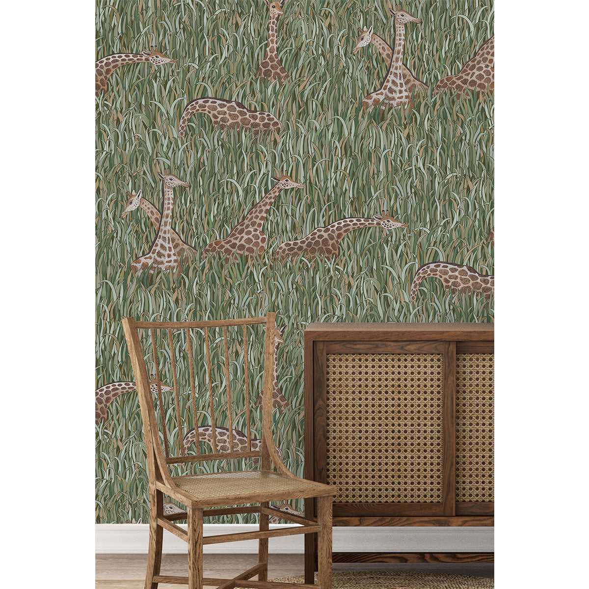 Josephine Munsey Giraffes Green