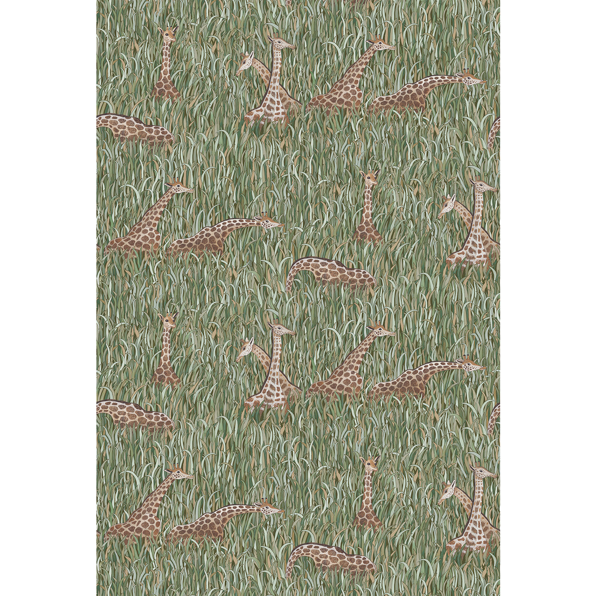 Josephine Munsey Giraffes Green