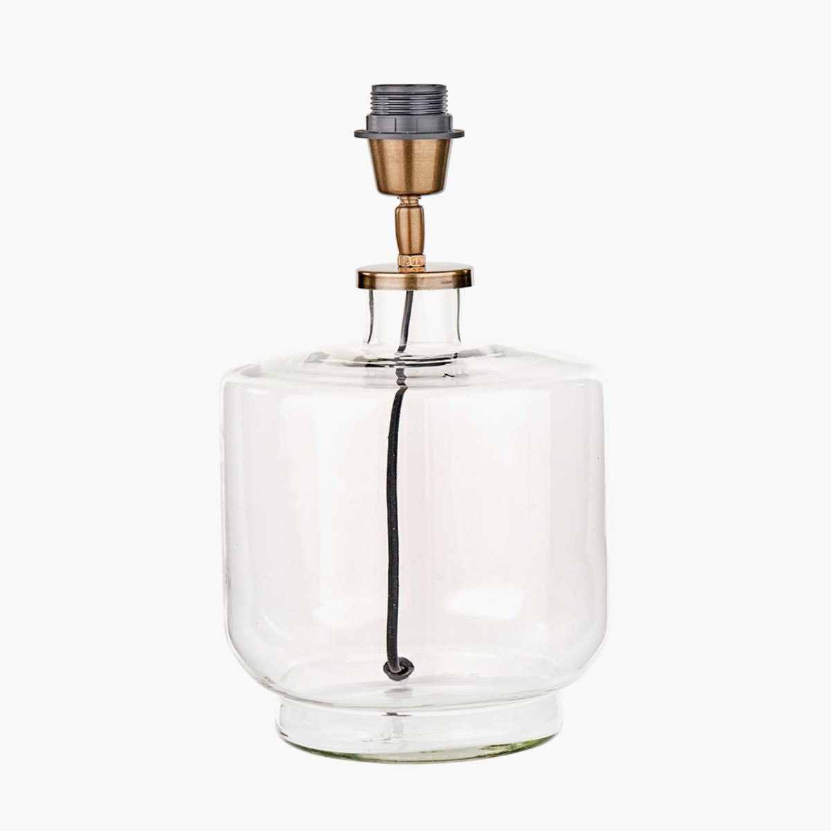 Pacific Lifestyle Josie Clear Glass and Antique Brass Metal Table Lamp Base